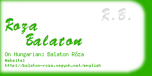roza balaton business card